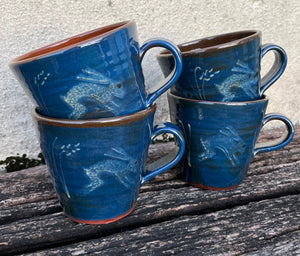 Dark Blue Hare Mug